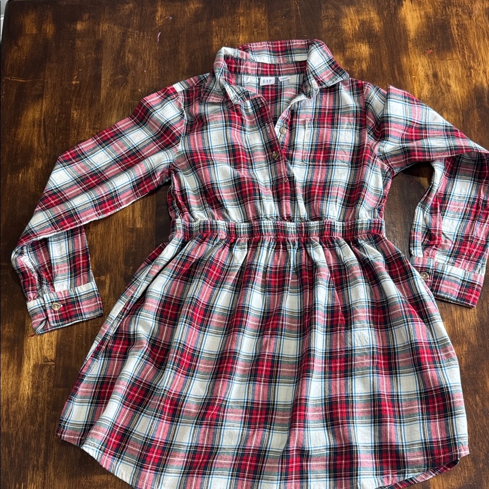 GAP Kids Red and Blue Plaid Shirt